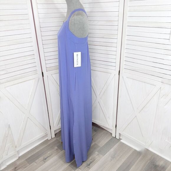 Athleta Arrival Cross Back Strap Maxi Dress Lilac Purple Small Tall Athleisure - Picture 3 of 14